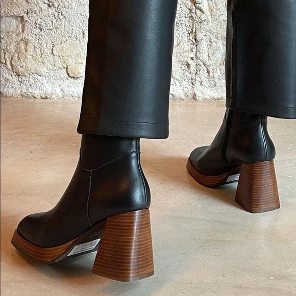 feners | Shoes | Feners La Retro Noir Black Leather Boots Size 38 | Poshmark
